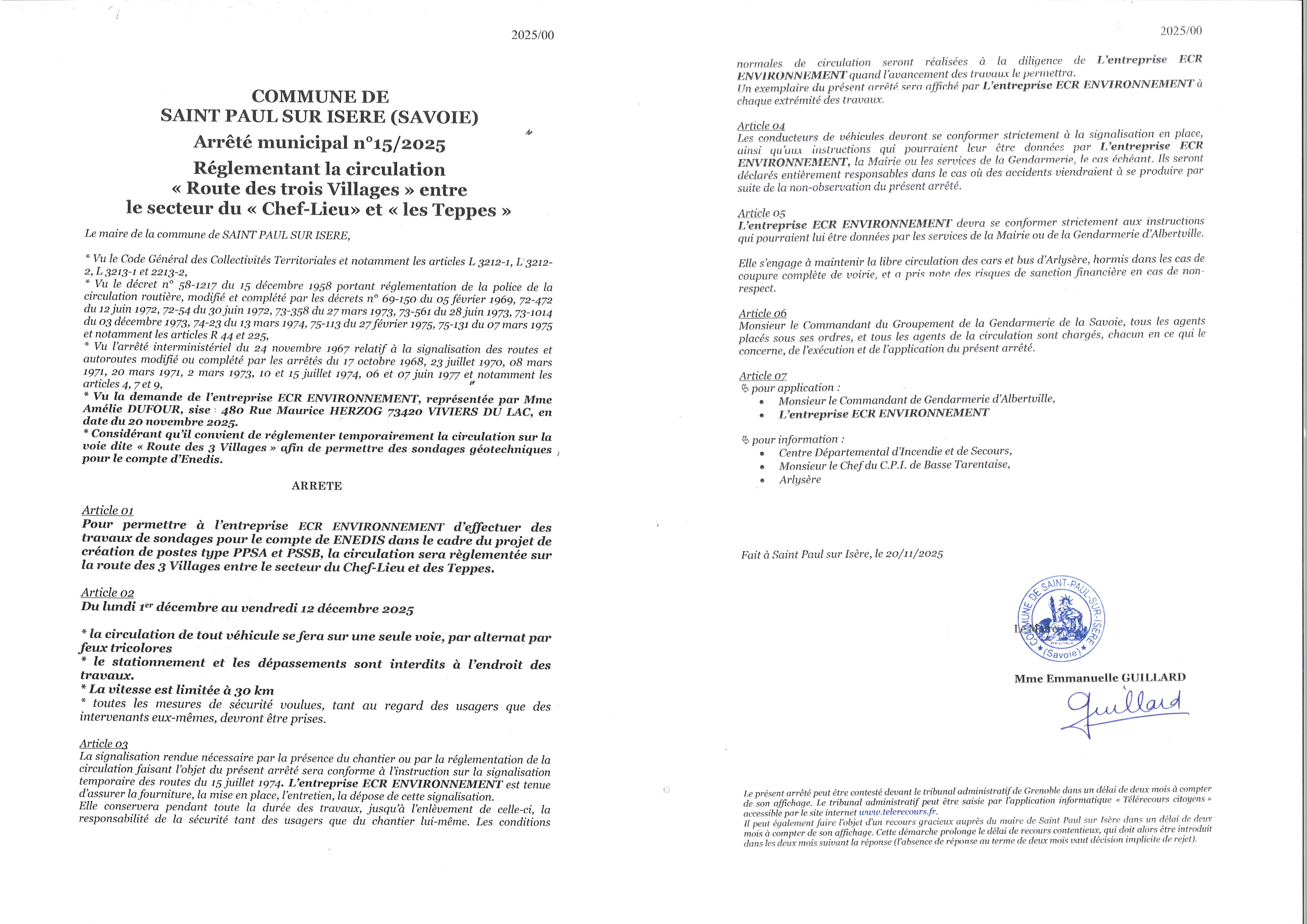 AM 15.2025 TVX SONDAGE GEOTECHNIQUE RD66