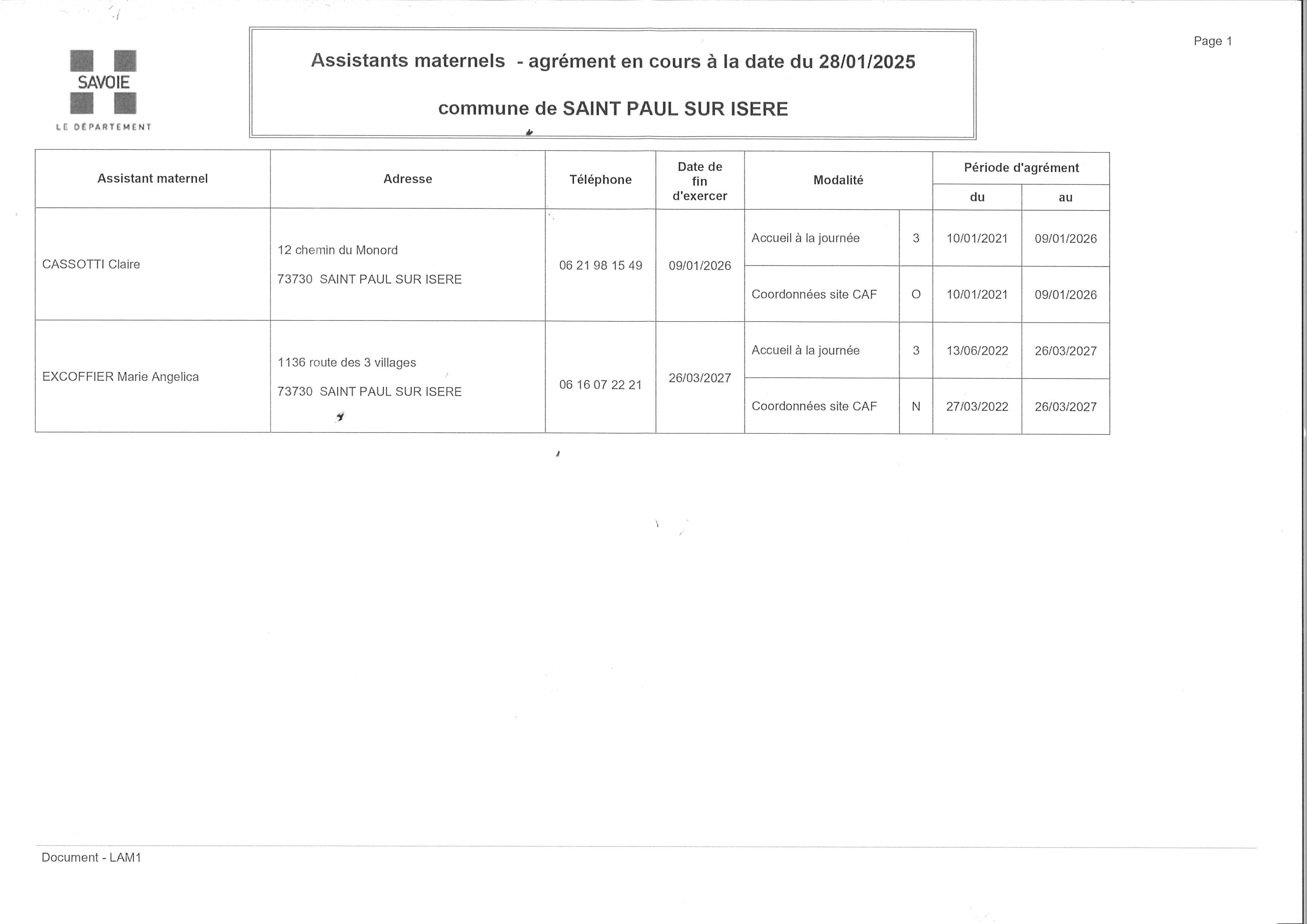 ASSISTANTE MATERNELLE 28.01.25